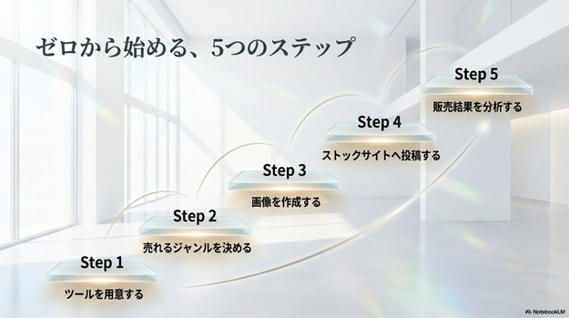 AI画像販売の始め方は5ステップです