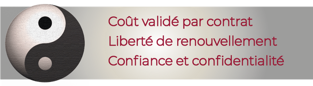 Avantages confiance : Coûts maîtrisés, liberté de renouvellement , Proximité  & Confidentialité