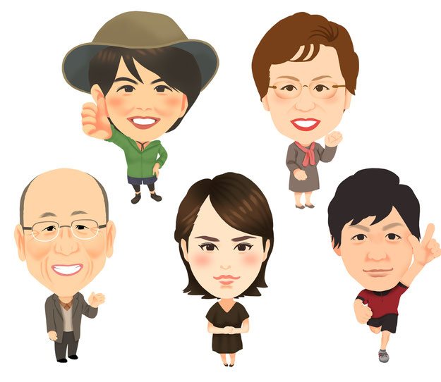 イラストレーター・erinaが２等身の似顔絵を作成