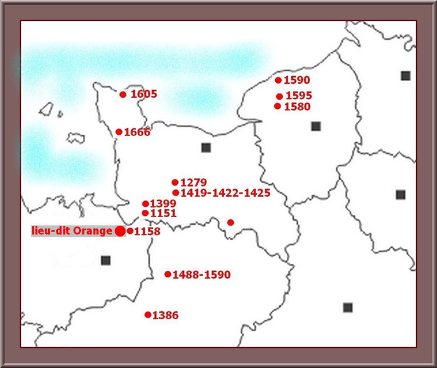 carte présence ORANGE en Normandie