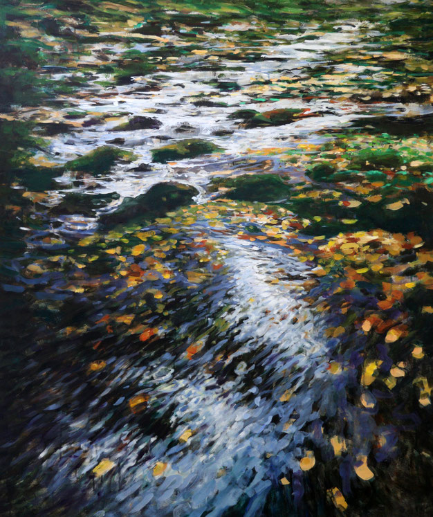 Stimmen im Strom 100 x 120 cm
