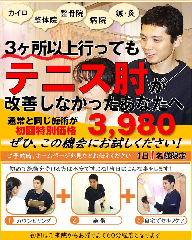 テニス肘 慢性化する前に 千葉市中央区 公園通り整体院