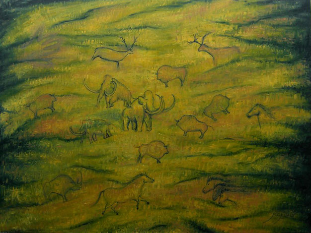 Pinturas rupestres 130 x 97 cm