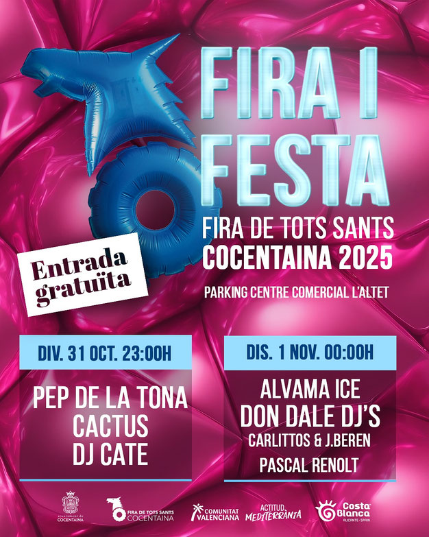 Programa de la Fira de Tots Sants en Cocentaina
