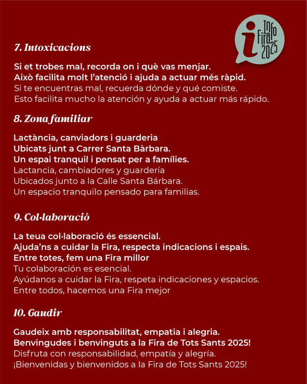 Programa de la Fira de Tots Sants en Cocentaina