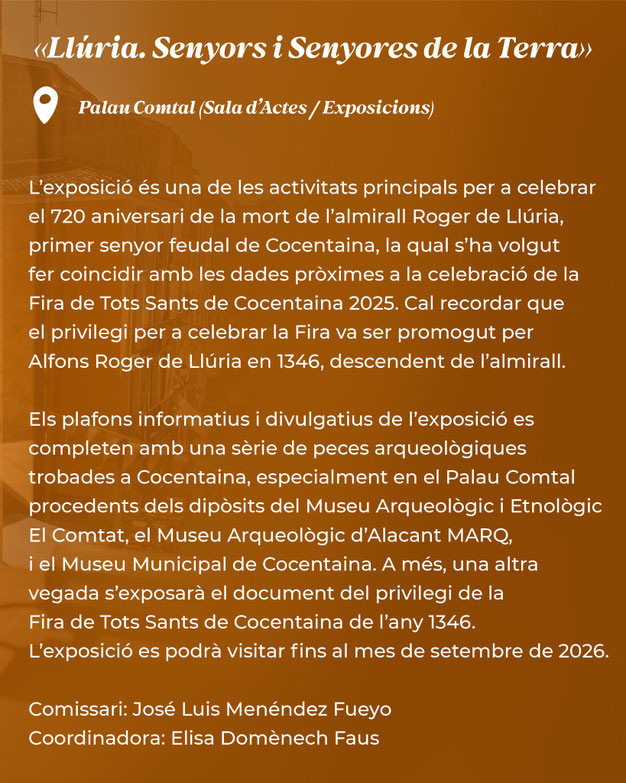 Programa de la Fira de Tots Sants en Cocentaina