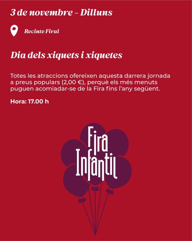 Programa de la Fira de Tots Sants en Cocentaina