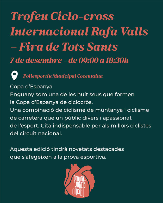 Programa de la Fira de Tots Sants en Cocentaina