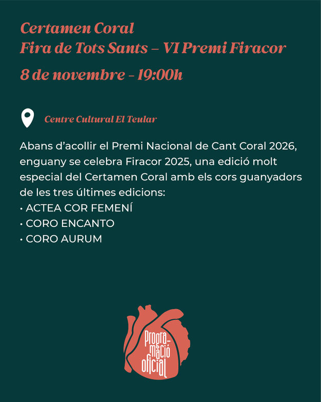 Programa de la Fira de Tots Sants en Cocentaina