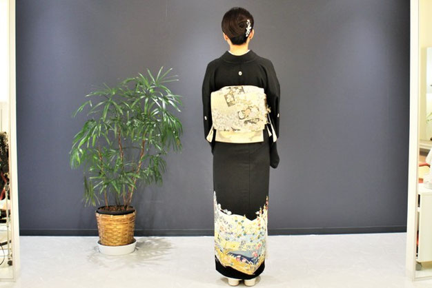 うしろ姿です 帯の様子 着付けもヘアもワンストップ