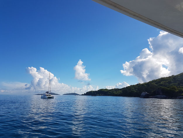 Oft ist man das einzige Boot in der Bucht.