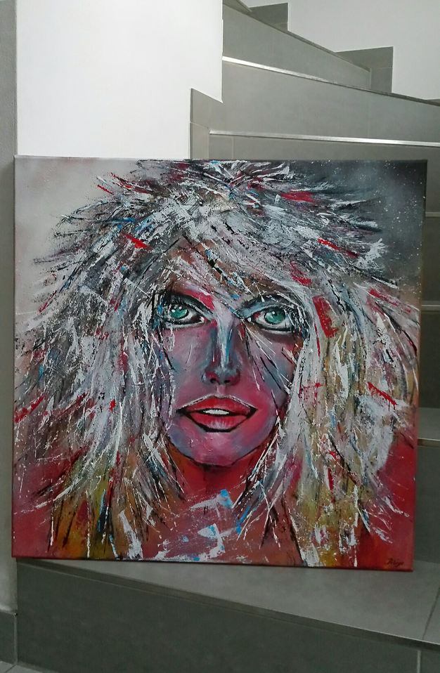 "Reina de hielo" - Eiskönigin - 60 x 60cm - Acryl auf Leinwand - Preis auf Anfrage -