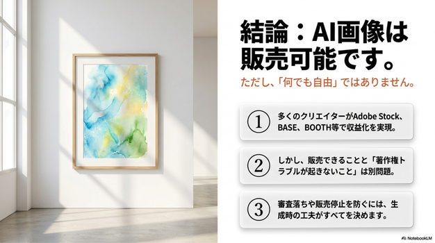 AI画像は販売しても大丈夫？