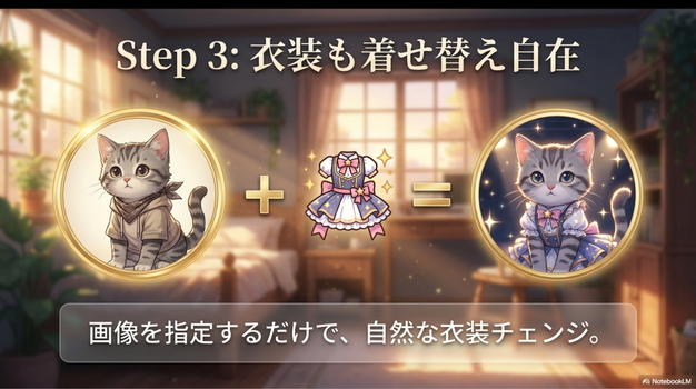 衣装も着せ替え自在