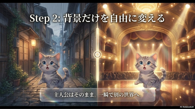 背景を自由に変える魔法のような機能