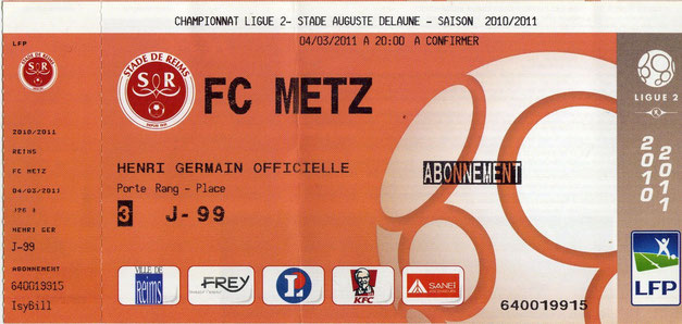 4 mars 2011: Stade de Reims - FC Metz - 26ème Journée - Championnat de France (2/2 - 9.299 spect.)