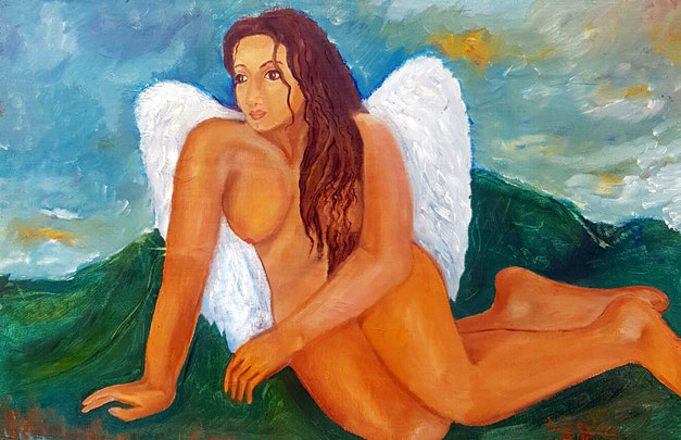 Bella Angelita. Oleo sobre tela, 75 x 50 cm. 1998.