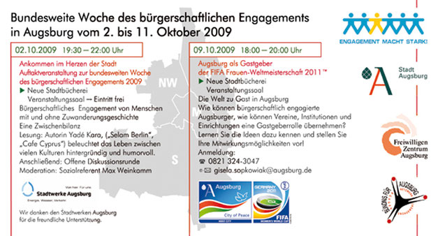 Bundesweite Woche des bürgerschaftlichen Engagements 2009 in Augsburg vom 02. bis 11. Oktober 2009