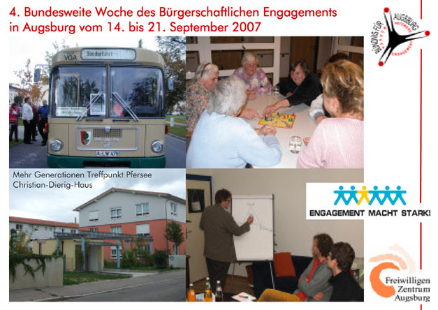 Bundesweite Woche des bürgerschaftlichen Engagements 2007 in Augsburg vom 14. bis 21. September 2007