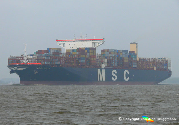 MSC INGY, Pegasus-Klasse von SHI gebaut. Größte MSC Containerschiffe