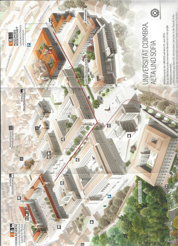 Bild: Plan der Universität in Coimbra