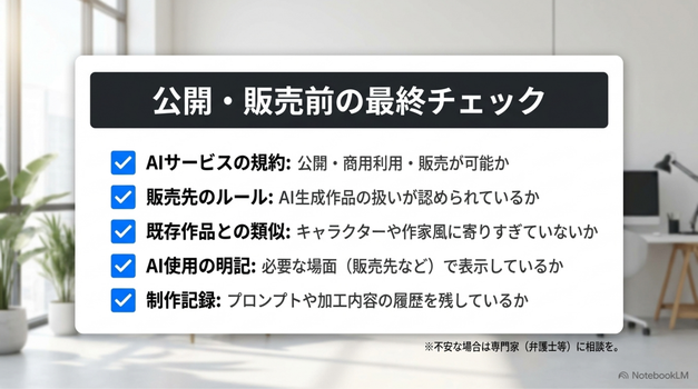 AIアートを販売する前に確認すること
