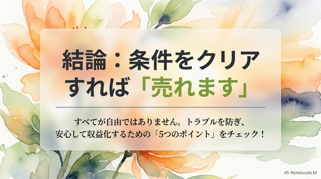 AIアートは、条件を満たせば商用利用できる場合があります。