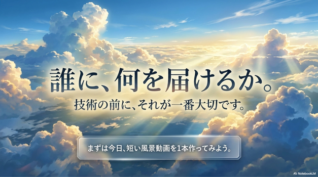 AI動画は、以前よりかなり始めやすい時代になっています。  最近は、  AI画像生成 AI動画生成 AI音楽生成 AI音声生成 まで簡単にできるようになり、初心者でも挑戦しやすくなりました。