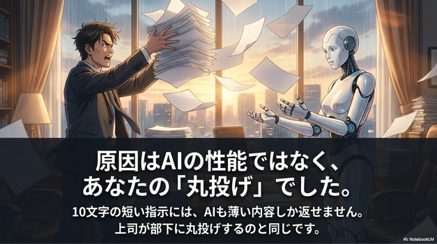 ChatGPTがうまく使えない原因：指示が「丸投げ」になっていませんか？