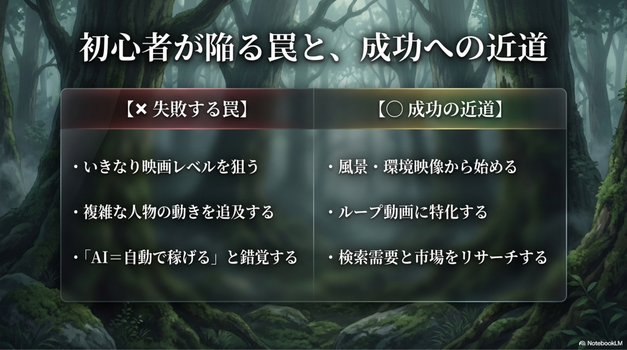 AI動画初心者が失敗しやすいポイント