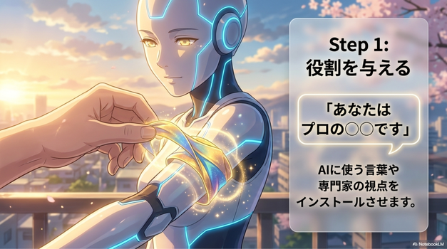 役割を与える（何になりきってほしいか）
