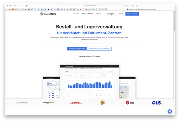 Screenshot der Channeldoc-Website