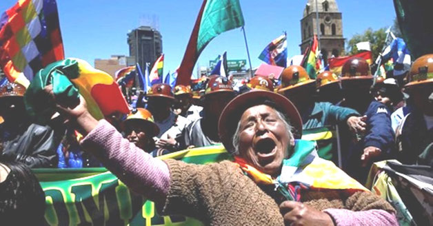 Støttedemonstration for Evo Morales 