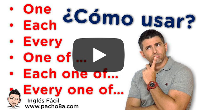 Aprende a usar One – Each – Every – One of – Each one of – Every one of