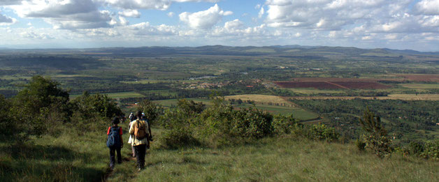 Monte Ol Donyo Sabuk, Kenya. Vista della pianura sottostante