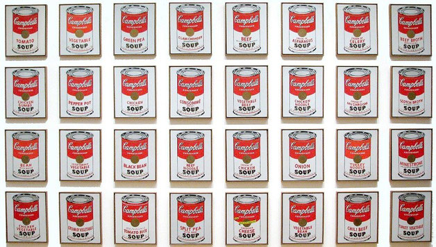 Campbell’s Soup Cans andy warhol 1962