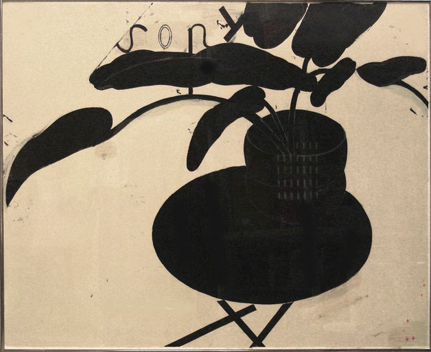"Sony Ikebana", 2012, 70 x 100 cm, Öl auf Karton