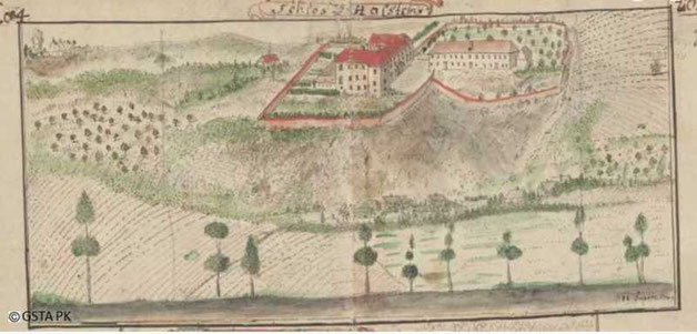 Schloss Hohlstein nach einer Zeichnung von 1749 [11]