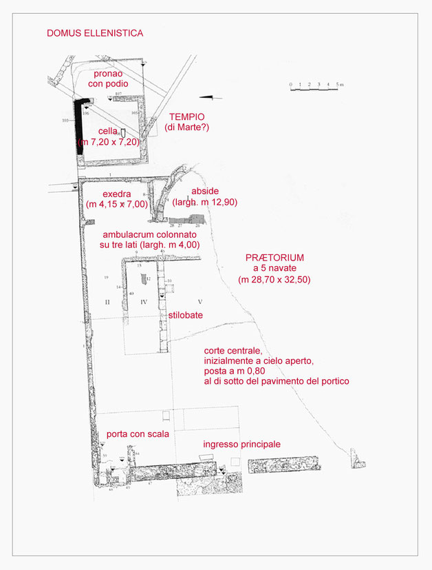 Planimetria del prætorium di Larinum