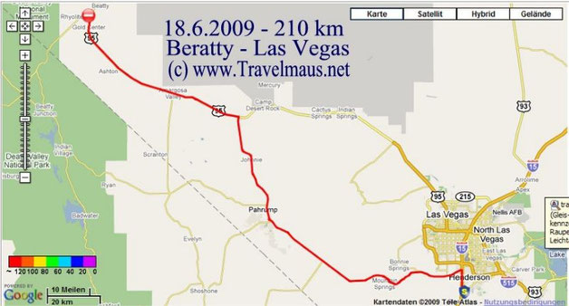 18.6.2009 Las Vegas - Beatty 210 km