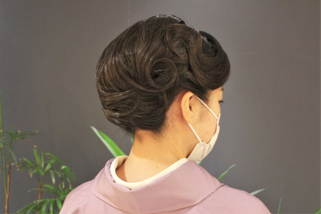 ヘアセットの様子