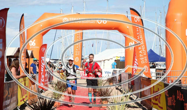 L'arrivée du 80km avec Cédric