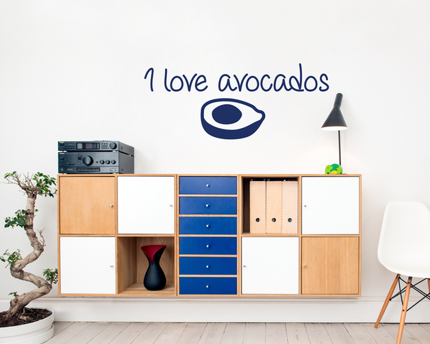 I love avocados wall art sticker. From www.wallartcompany.co.uk