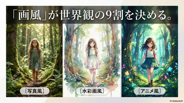 AIアートでは、画風の指定がとても重要です。