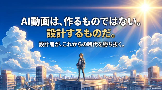AI動画は  👉 作るものではない 👉 設計するものです  そしてこれからは   👉 設計できる人が勝ちます