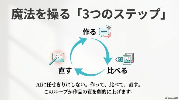 AIアートスクールで特に大切なのが、  作品を修正する力です。