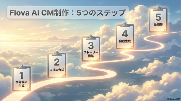 Flova AIでCM動画を作る5つのステップ