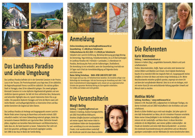  Veranstaltung, LandArt, Toscana, Versilia, Lucca, offenes Atelier, Bilder, Kalender, Naturkunst, LandArtworkshops 