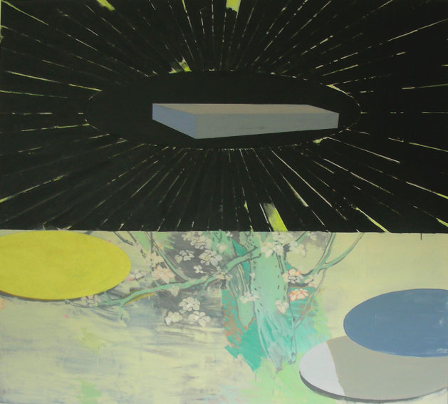 " Hanami Ikone", 2006, Öl auf Leinen, 140 x 160 cm 