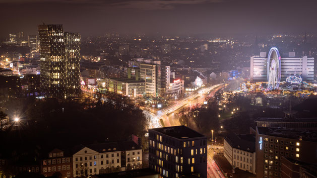 moin hamburch! | view from the church michel - reeperbahn, dancing towers, dom | hamburg | germany 2016
